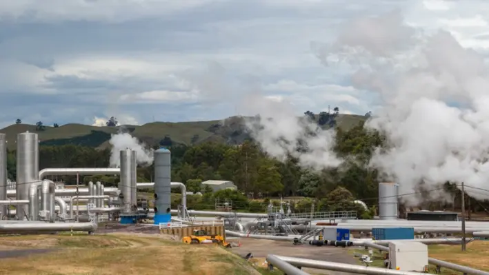 A geothermal power plant