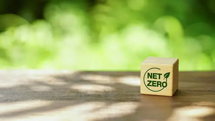 a_wooden_block_with_net_zero_written_on_it